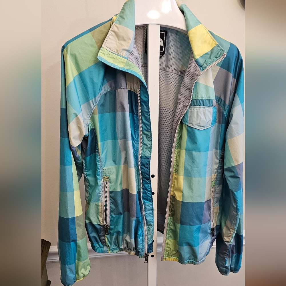 North Face Womens Size Small Penelope Plaid Windbreaker Pre-owned